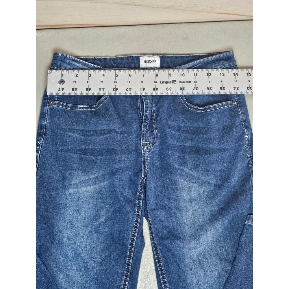Hudson Womens Skinny Jeans Medium Wash Denim Blue Size 16 DN Stretch RN140977 - Picture 5 of 15